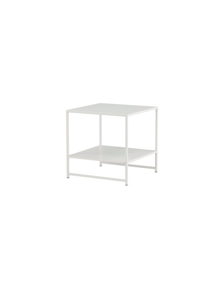 Sidobord Staal Bord, 50 × 50 cm, Vit