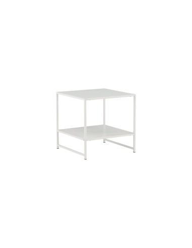 Sidobord Staal Bord, 50 × 50 cm, Vit