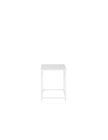 Sidobord Staal Bord, 37 × 38 cm, Vit