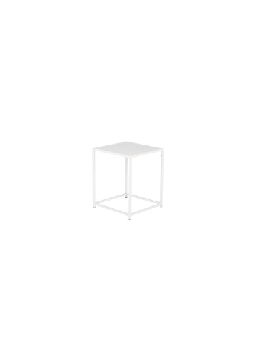 Sidobord Staal Bord, 37 × 38 cm, Vit