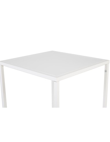 Sidobord Staal Bord, 37 × 38 cm, Vit
