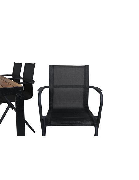 Matgrupp Bois med Alina matstolar, 205 × 90 cm