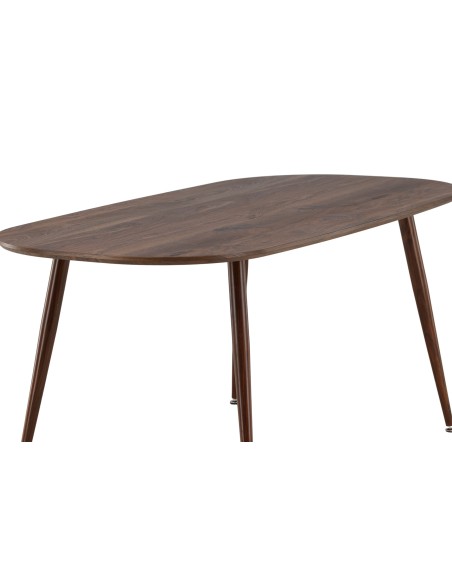 Ovalt matbord Sanford, 180 × 90 cm, Dark Brown
