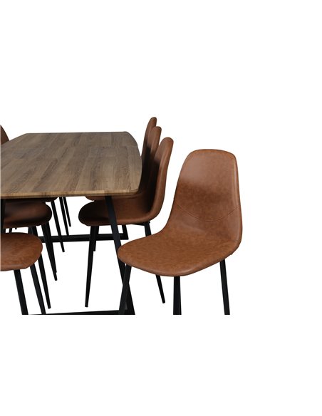Matgrupp Inca med Polar matstolar, 160 × 85 cm