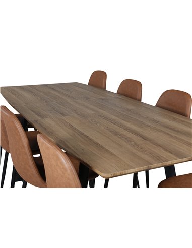 Matgrupp Inca med Polar matstolar, 160 × 85 cm