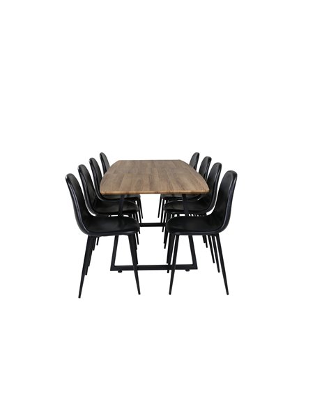Matgrupp Inca med Polar matstolar, 160 × 85 cm