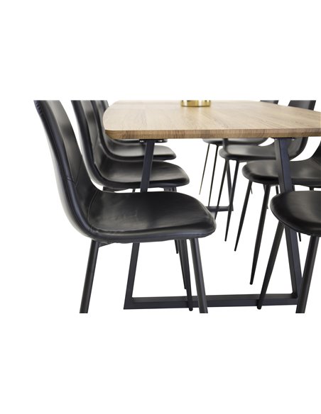 Matgrupp Inca med Polar matstolar, 160 × 85 cm
