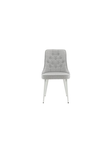 Matstol Velvet Deluxe, Ljusgrå/Vit