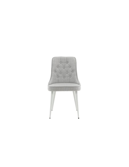 Matstol Velvet Deluxe, Ljusgrå/Vit