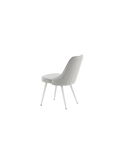 Matstol Velvet Deluxe, Ljusgrå/Vit