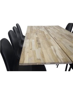 Matgrupp Cirebon med Polar matstolar, 200 × 90 cm 2