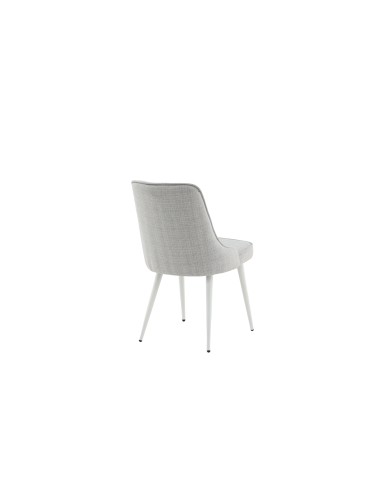 Matstol Velvet Deluxe, Ljusgrå/Vit