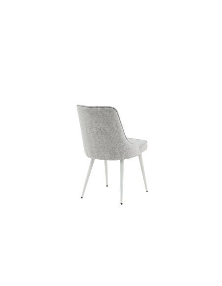Matstol Velvet Deluxe, Ljusgrå/Vit