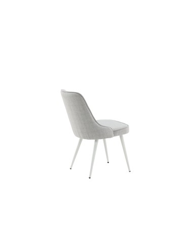 Matstol Velvet Deluxe, Ljusgrå/Vit