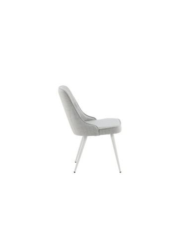 Matstol Velvet Deluxe, Ljusgrå/Vit