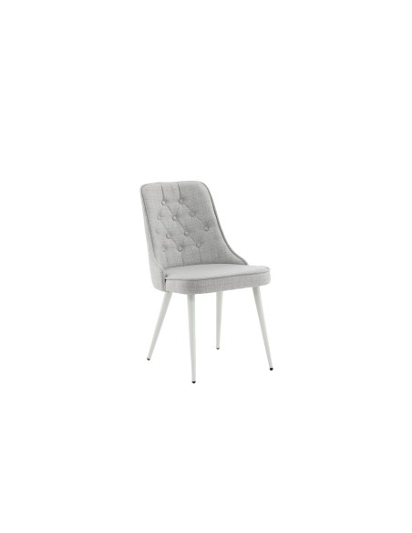 Matstol Velvet Deluxe, Ljusgrå/Vit