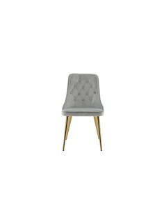 Matstol Velvet Deluxe, Ljusgrå/Guld 2
