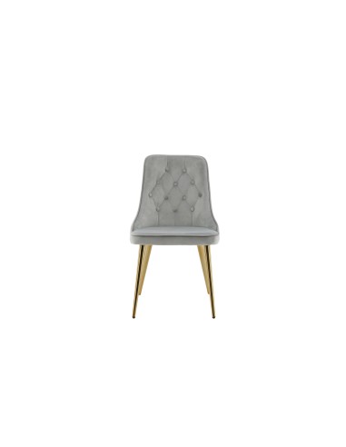 Matstol Velvet Deluxe, Ljusgrå/Guld