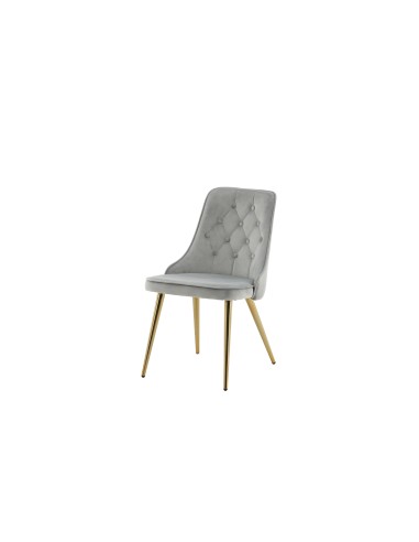 Matstol Velvet Deluxe, Ljusgrå/Guld