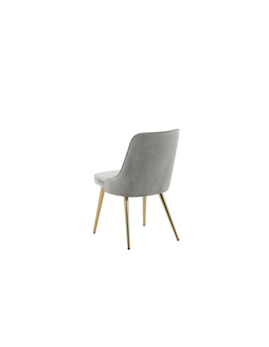 Matstol Velvet Deluxe, Ljusgrå/Guld