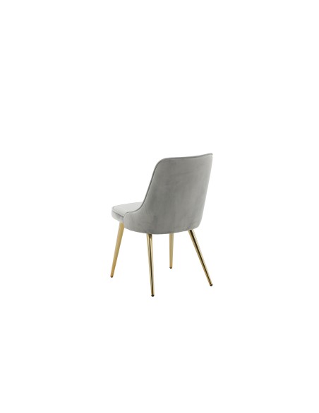 Matstol Velvet Deluxe, Ljusgrå/Guld