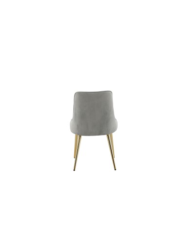 Matstol Velvet Deluxe, Ljusgrå/Guld