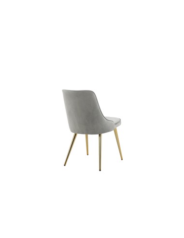 Matstol Velvet Deluxe, Ljusgrå/Guld