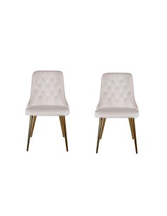 Matstol Velvet Deluxe, Beige/Guld