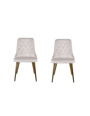 Matstol Velvet Deluxe, Beige/Guld