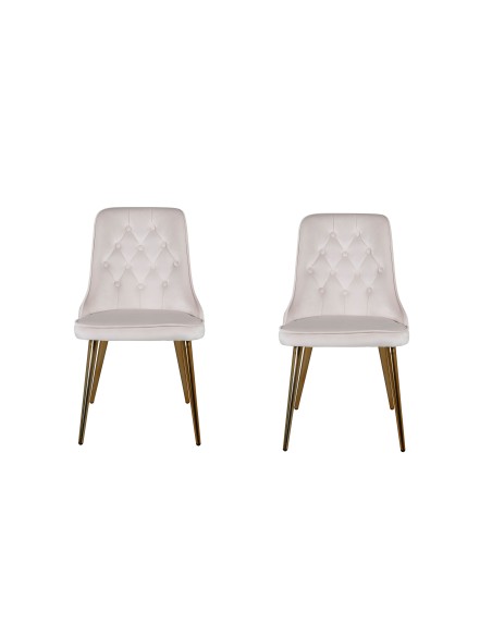 Matstol Velvet Deluxe, Beige/Guld