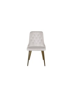 Matstol Velvet Deluxe, Beige/Guld 2