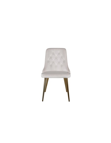 Matstol Velvet Deluxe, Beige/Guld