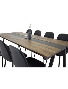 Matgrupp Jakarta med Polar matstolar, 200 × 90 cm 2