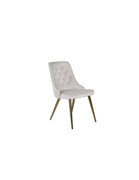 Matstol Velvet Deluxe, Beige/Guld