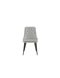 Matstol Velvet Deluxe, Ljusgrå/Svart
