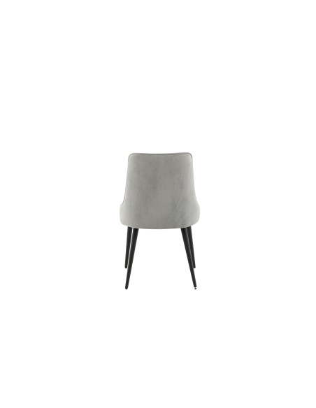 Matstol Velvet Deluxe, Ljusgrå/Svart