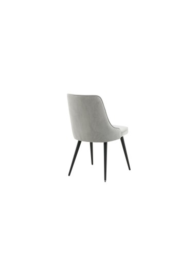 Matstol Velvet Deluxe, Ljusgrå/Svart
