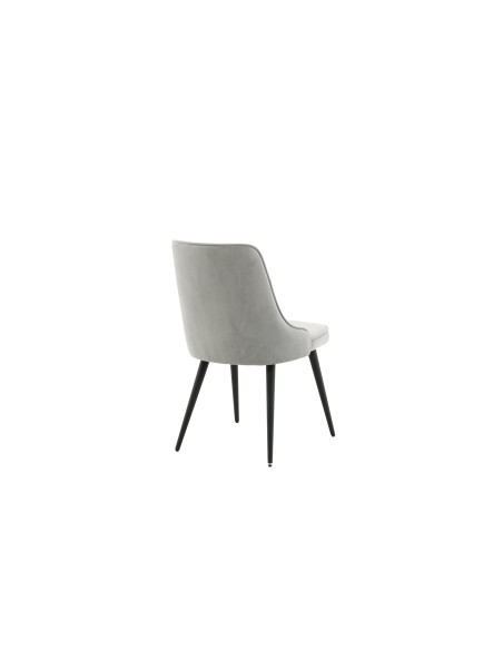 Matstol Velvet Deluxe, Ljusgrå/Svart