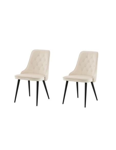 Matstol Velvet Deluxe, Beige/Svart