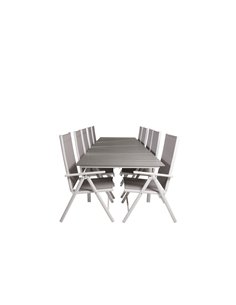 Matgrupp Levels med Break matstolar, 229 × 100 cm