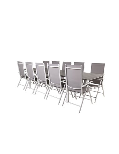 Matgrupp Levels med Break matstolar, 229 × 100 cm