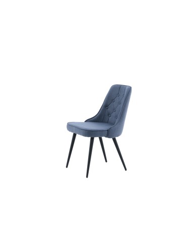 Matstol Velvet Deluxe, Blå/Svart