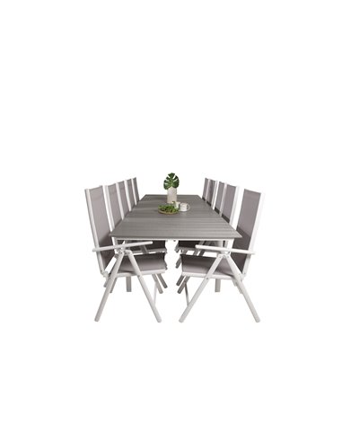 Matgrupp Levels med Break matstolar, 229 × 100 cm