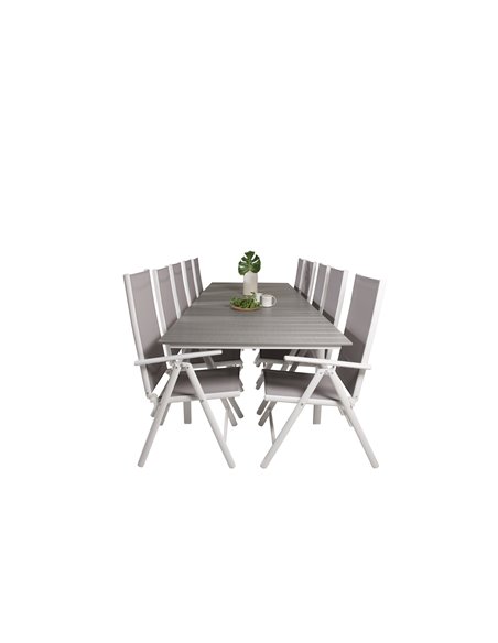 Matgrupp Levels med Break matstolar, 229 × 100 cm