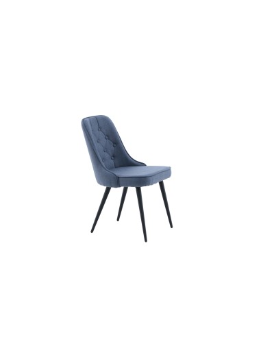 Matstol Velvet Deluxe, Blå/Svart
