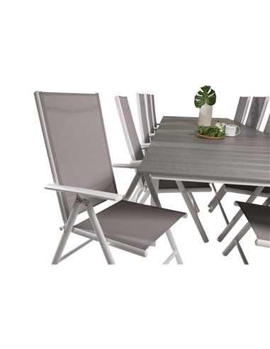 Matgrupp Levels med Break matstolar, 229 × 100 cm