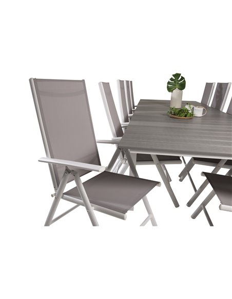 Matgrupp Levels med Break matstolar, 229 × 100 cm