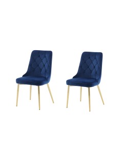 Matstol Velvet Deluxe, Blå/Guld