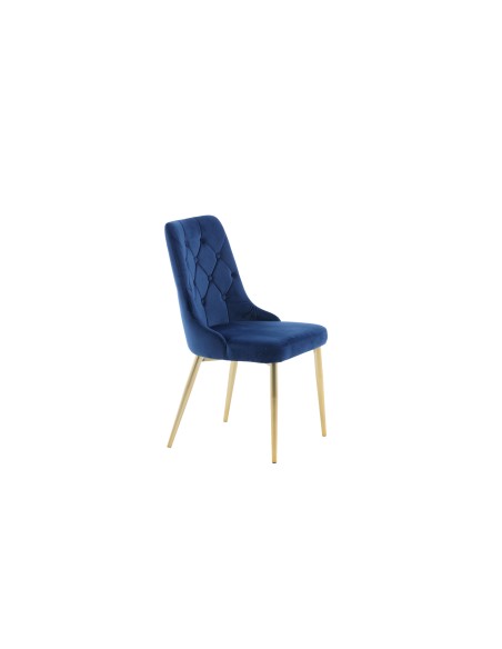 Matstol Velvet Deluxe, Blå/Guld