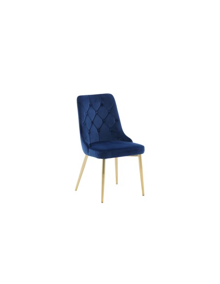 Matstol Velvet Deluxe, Blå/Guld